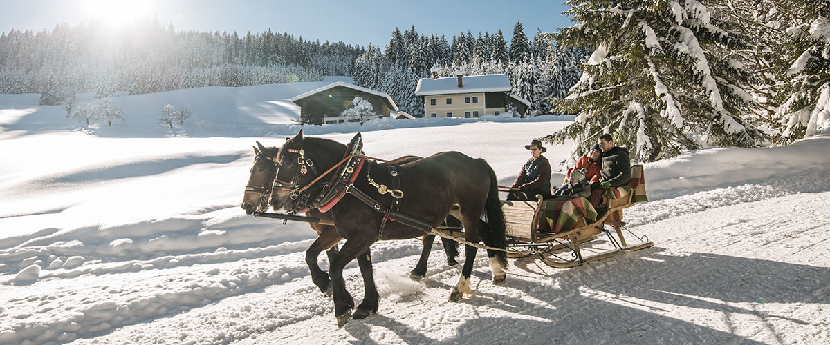 Pferdekutschenfahrt Winterurlaub Salzburger Land 1